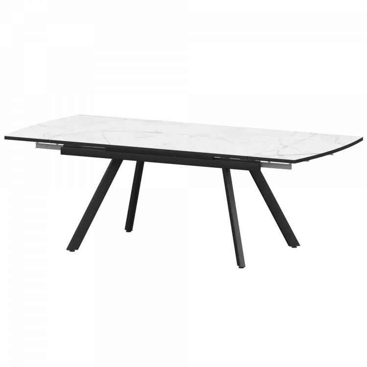 Стол раздвижной Фаворит Фаворит 1400+300 (Н-3791) Азул/Черный муар 1400x945x750 Обеденные столы в пластике