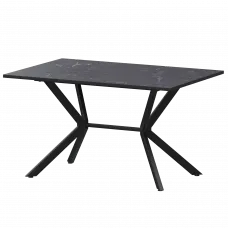 Стол нераздвижной Сириус Сириус 1200 (Н-3825) Даркстоун/Черный муар 1200x800x750 Обеденные столы в пластике