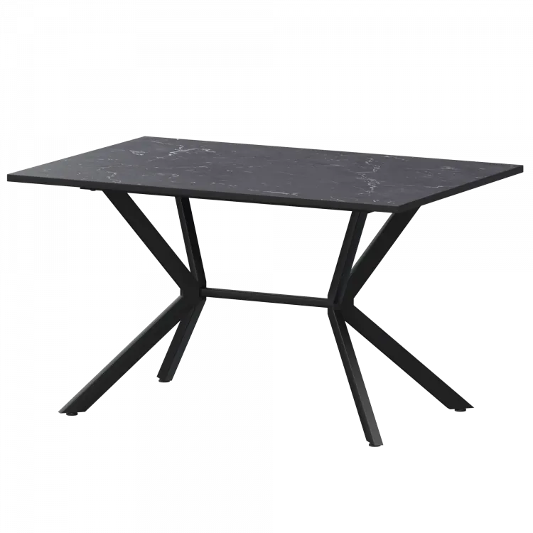 Стол нераздвижной Сириус Сириус 1200 (Н-3825) Даркстоун/Черный муар 1200x800x750 Обеденные столы в пластике