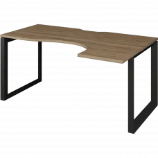 Стол эргономичный правый на металлокаркасе НТМП.О-060.ПР Дуб сафари/Антрацит 1600x1000x750 Аргентум-МП