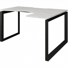 Стол эргономичный правый на металлокаркасе НТМП.О-040.ПР Сосна винтер/Антрацит 1400x1000x750 Аргентум-МП