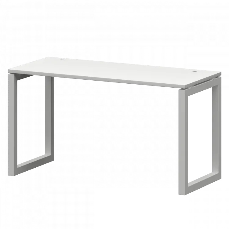 Стол на металлокаркасе СМС25-О-12К.60.Пр50 Белый/Белый 1200x600x750 Смарт