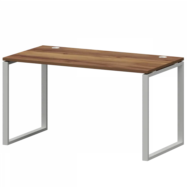 Стол на металлокаркасе СМС25-О-16К.73.Пр25 Таксония/Белый 1600x730x750 Смарт