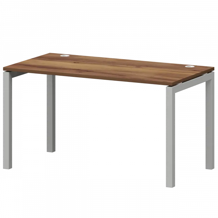 Стол на металлокаркасе СМС25-П-16К.73.Пр50 Таксония/Белый 1600x730x750 Смарт