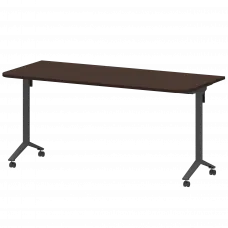 Стол мобильный складной радиусный МБ22-160.70Р Дуб венге/Антрацит 1600x700x750 Моби