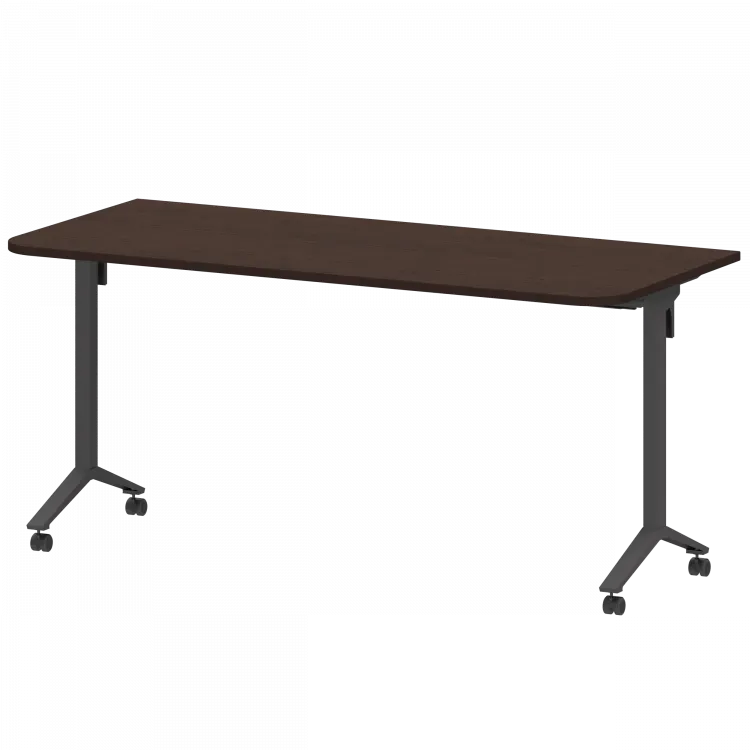 Стол мобильный складной радиусный МБ22-160.70Р Дуб венге/Антрацит 1600x700x750 Моби