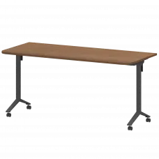 Стол мобильный складной радиусный МБ22-160.70Р Орех/Антрацит 1600x700x750 Моби