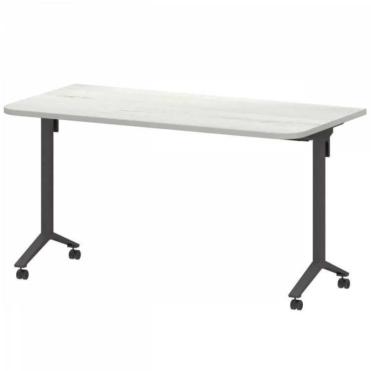 Стол мобильный складной радиусный МБ25-140.70Р Сосна винтер/Антрацит 1400x700x750 Моби