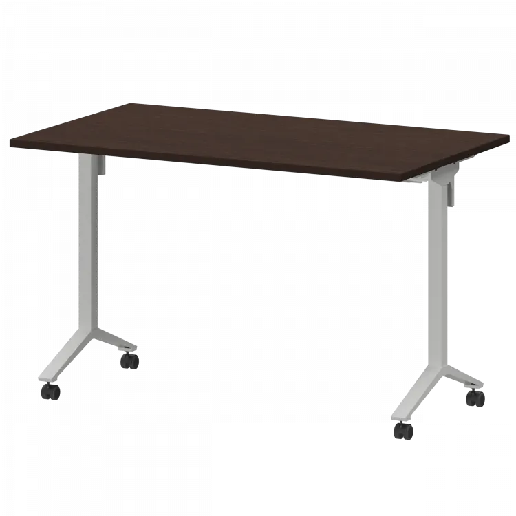 Стол мобильный складной МБ22-120.70 Дуб венге/Белый 1200x700x750 Моби