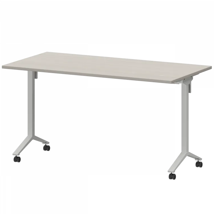 Стол мобильный складной МБ22-140.70 Ясень шимо/Белый 1400x700x750 Моби