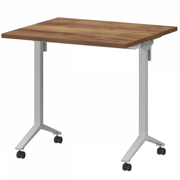 Стол мобильный складной МБ25-80.70 Таксония/Белый 800x700x750 Моби