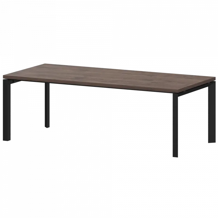 Стол руководителя на металлокаркасе КТМ-20.38 Дуб апрель/Черный 2000x900x750 Акцент