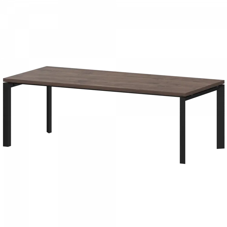 Стол руководителя на металлокаркасе КТМ-20.38 Дуб апрель/Черный 2000x900x750 Акцент