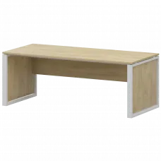 Стол руководителя НТМ-180 Баттл Рок/Белый 1800x800x750 Аргентум-М