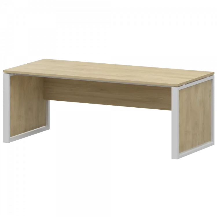 Стол руководителя НТМ-180 Баттл Рок/Белый 1800x800x750 Аргентум-М