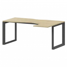 Стол эргономичный правый на металлокаркасе НТМП.О-060.ПР Баттл Рок/Антрацит 1600x1000x750 Аргентум-МП