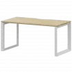 Стол на металлокаркасе НТМП.О-140 Баттл Рок/Белый 1400x730x750 Аргентум-МП