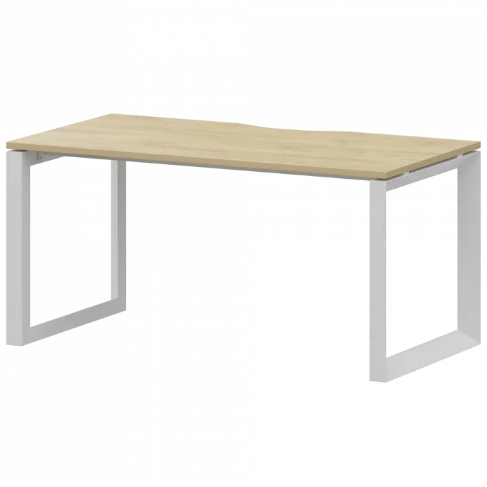 Стол на металлокаркасе НТМП.О-140 Баттл Рок/Белый 1400x730x750 Аргентум-МП