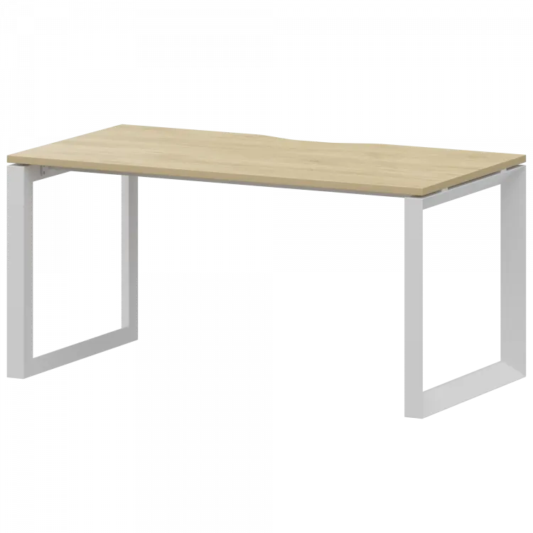 Стол на металлокаркасе НТМП.О-140 Баттл Рок/Белый 1400x730x750 Аргентум-МП