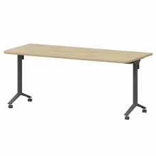 Стол мобильный складной радиусный МБ25-160.70Р Баттл Рок/Антрацит 1600x700x750 Моби