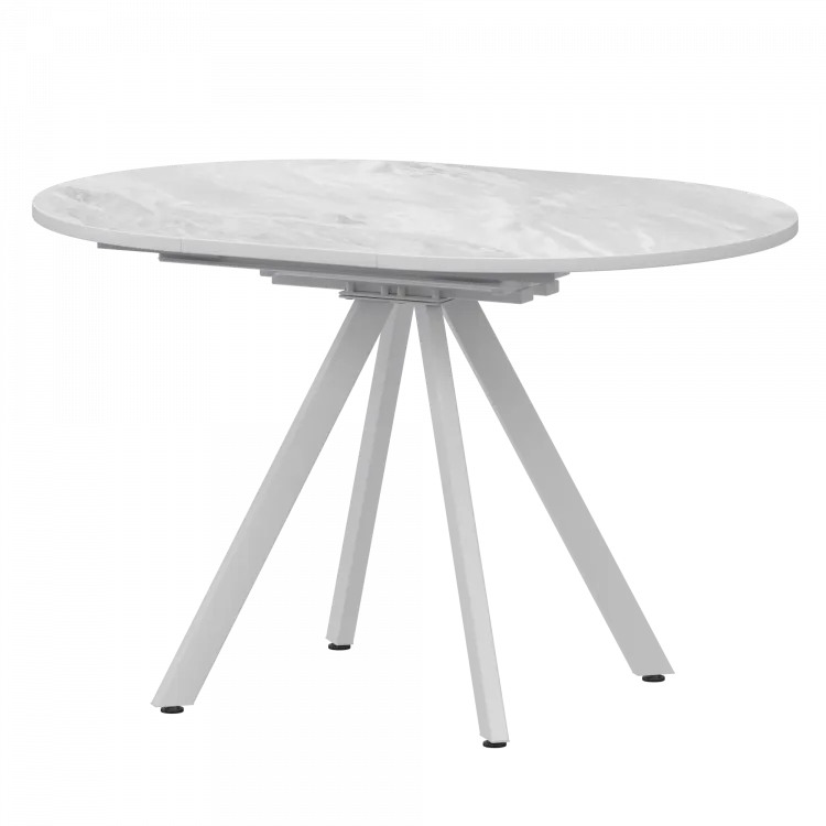 Стол раздвижной Байкал Мини Байкал 800+300 (Н-3777) Лавант/Белый муар 800x800x750 Обеденные столы в пластике