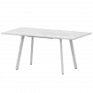 Стол раздвижной Альфа Альфа 1200+300 (Н-3780) Фрост/Белый муар 1200x800x750 Обеденные столы в пластике