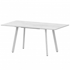 Стол раздвижной Альфа Альфа 1200+300 (Н-3780) Фрост/Белый муар 1200x800x750 Обеденные столы в пластике