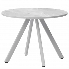 Стол нераздвижной Байкал Мини Байкал 800 (Н-3819) Лавант/Белый муар 800x800x750 Обеденные столы в пластике