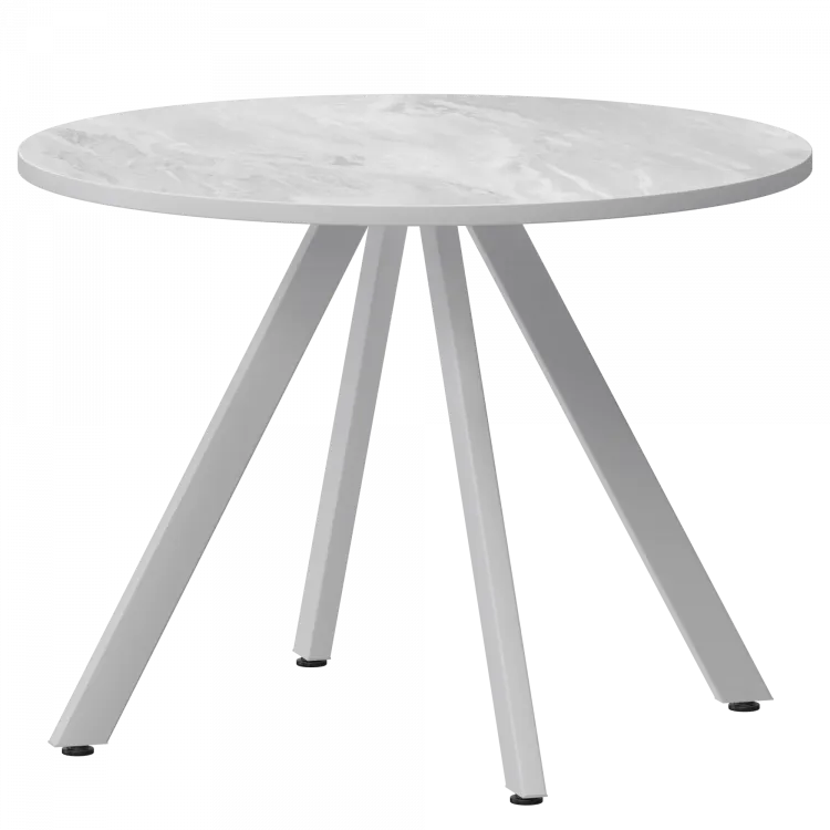 Стол нераздвижной Байкал Мини Байкал 800 (Н-3819) Лавант/Белый муар 800x800x750 Обеденные столы в пластике