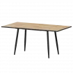 Стол раздвижной Бетта Бетта 1200+300 Дуб Вотан/Черный муар 1200x800x750 Обеденные столы в пластике
