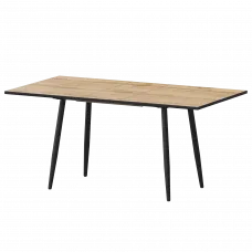 Стол раздвижной Бетта Бетта 1200+300 Дуб Вотан/Черный муар 1200x800x750 Обеденные столы в пластике