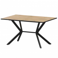 Стол нераздвижной Сириус Сириус 1200 (Н-3825) Дуб Вотан/Черный муар 1200x800x750 Обеденные столы в пластике