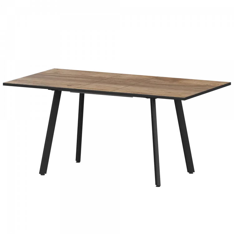 Стол раздвижной Альфа Альфа 1200+300 (Н-3780) Дуб Самдал/Черный муар 1200x800x750 Обеденные столы в пластике