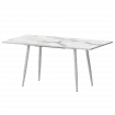 Стол раздвижной Бетта Бетта 1200+300 Мрамор Белый/Белый муар 1200x800x750 Обеденные столы в пластике