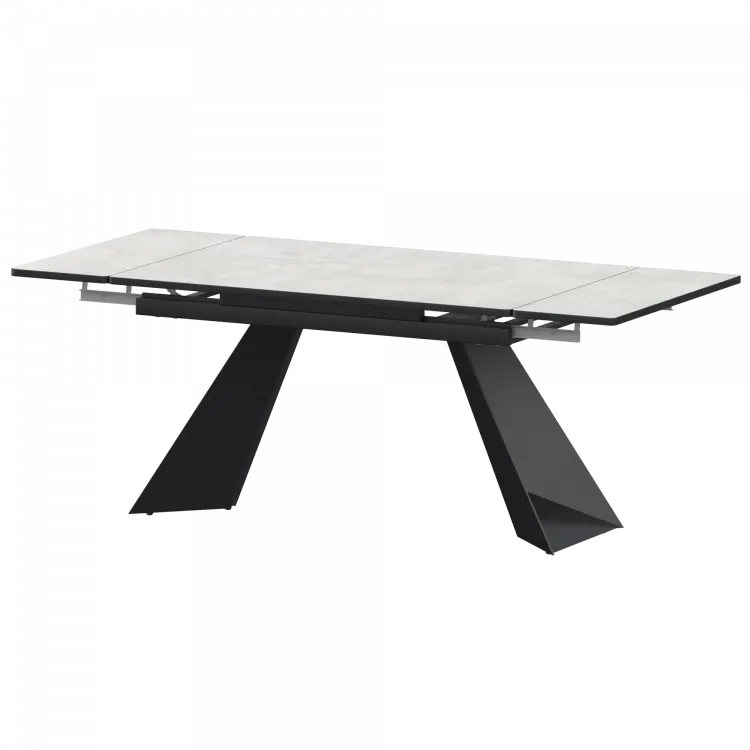 Стол раздвижной Дуэт Дуэт 1400х800+300 (Н-3829) Лофт/Черный муар 1400x800x750 Обеденные столы в пластике