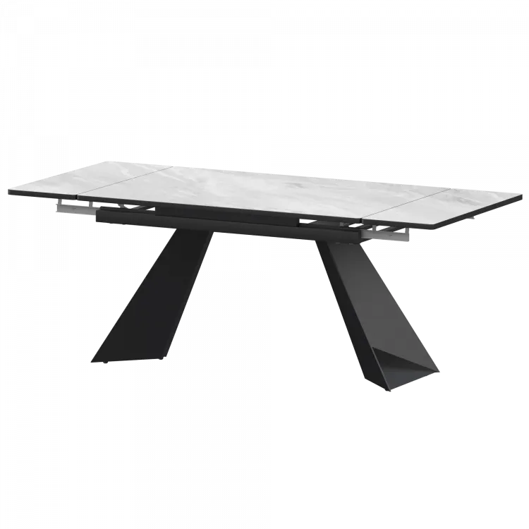 Стол раздвижной Дуэт Дуэт 1400х800+300 (Н-3829) Лавант/Черный муар 1400x800x750 Обеденные столы в пластике