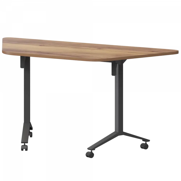 Стол мобильный складной трапециевидный МБ25-127.58Т Таксония/Антрацит 1278x585x750 Моби