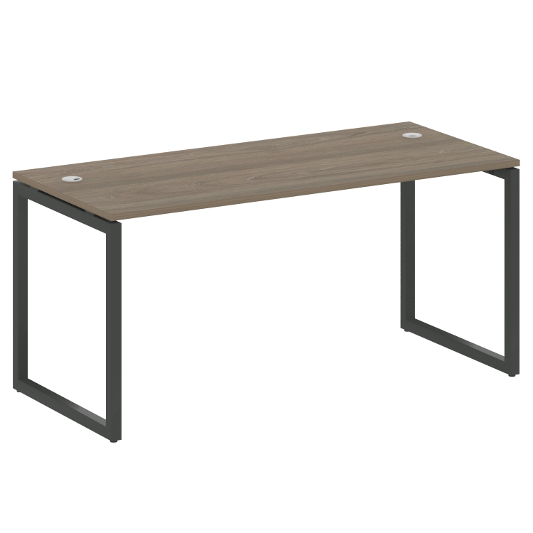 Metal System Quattro Стол письменный на О-образном м/к 40БО.СП-4 Вяз Благородный/Металл Антрацит 160