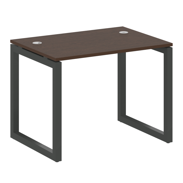 Metal System Quattro Стол письменный на О-образном м/к 50БО.СП-1 Венге Цаво/Металл Антрацит 1000*720