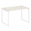 Metal System Quattro Стол письменный на О-образном м/к 40БО.СП-2 Дуб Наварра/Металл Белый 1200*720*7
