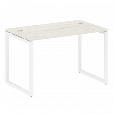 Metal System Quattro Стол письменный на О-образном м/к 40БО.СП-2 Дуб Наварра/Металл Белый 1200*720*7