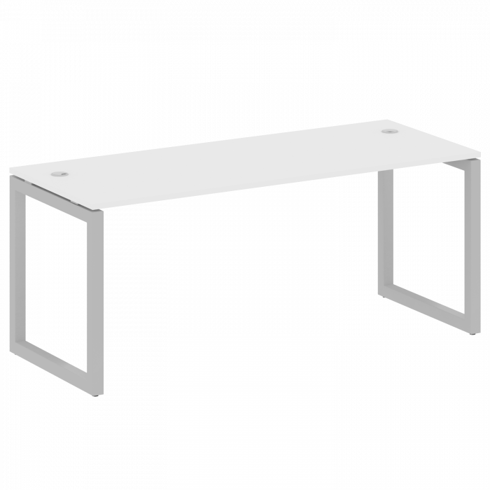 Metal System Quattro Стол письменный на О-образном м/к 50БО.СП-5 Белый/Металл Серый 1800*720*750