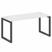 Metal System Quattro Стол письменный на О-образном м/к 50БО.СП-4 Белый/Металл Антрацит 1600*720*750