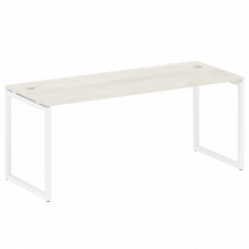 Metal System Quattro Стол письменный на О-образном м/к 40БО.СП-5 Дуб Наварра/Металл Белый 1800*720*7