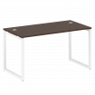 Metal System Quattro Стол письменный на О-образном м/к 40БО.СП-3 Венге Цаво/Металл Белый 1400*720*75