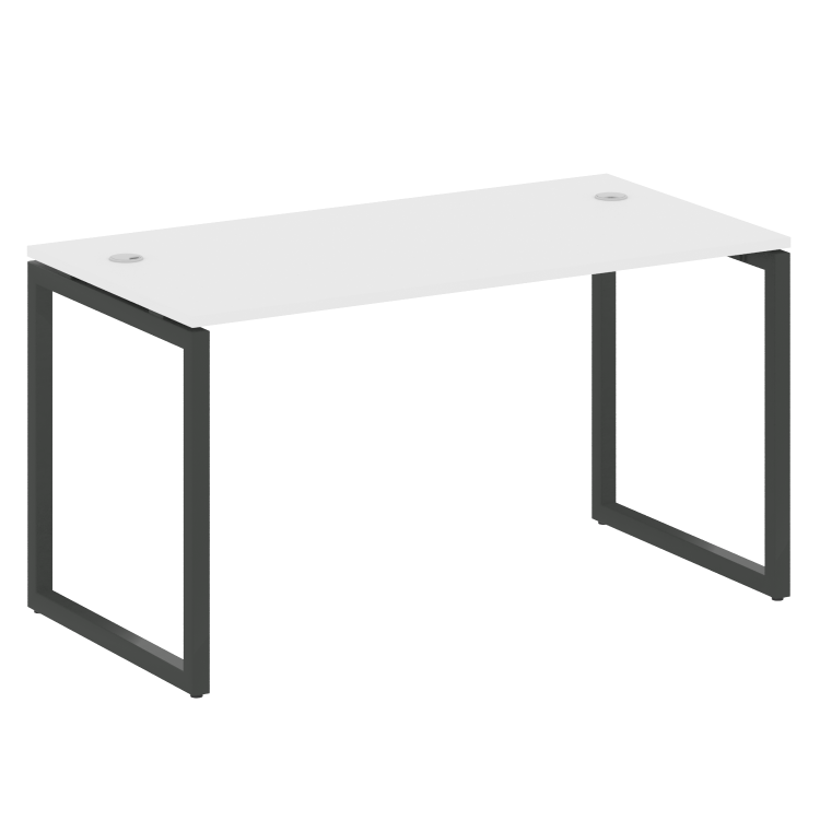 Metal System Quattro Стол письменный на О-образном м/к 40БО.СП-3 Белый/Металл Антрацит 1400*720*750