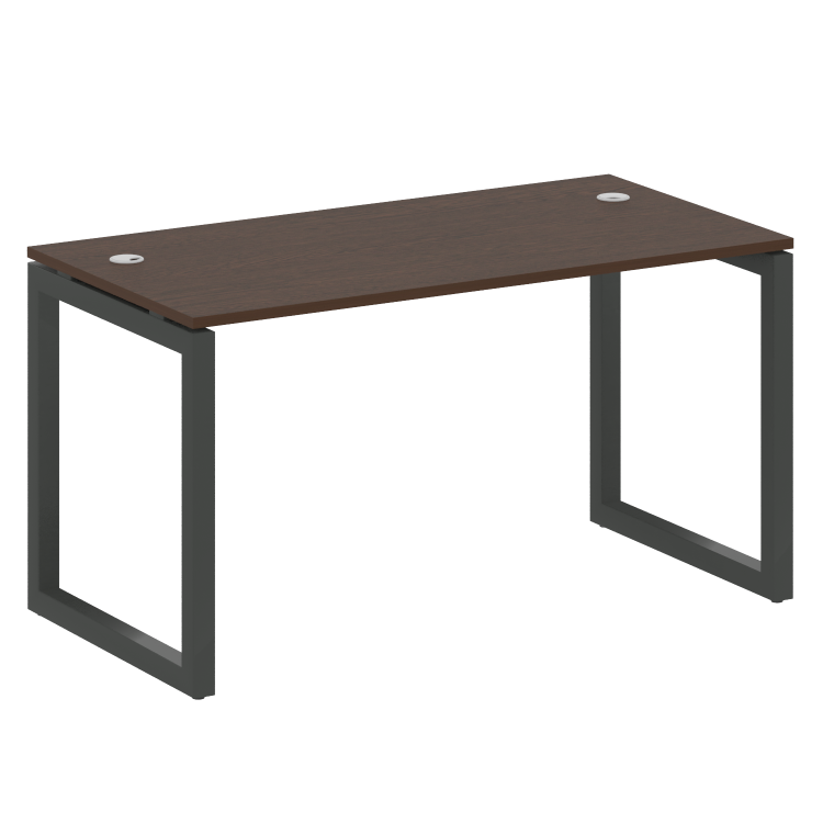 Metal System Quattro Стол письменный на О-образном м/к 50БО.СП-3 Венге Цаво/Металл Антрацит 1400*720