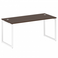 Metal System Quattro Стол письменный на О-образном м/к 40БО.СП-4 Венге Цаво/Металл Белый 1600*720*75