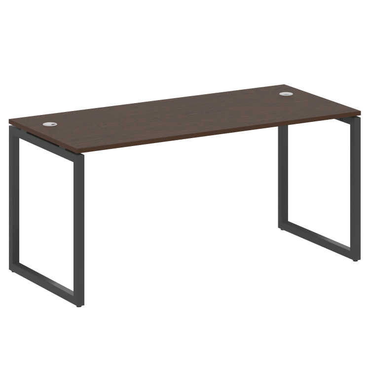 Metal System Quattro Стол письменный на О-образном м/к 40БО.СП-4 Венге Цаво/Металл Антрацит 1600*720