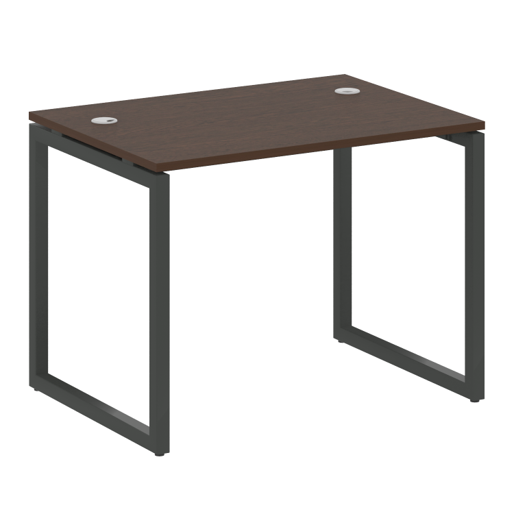 Metal System Quattro Стол письменный на О-образном м/к 40БО.СП-1 Венге Цаво/Металл Антрацит 1000*720